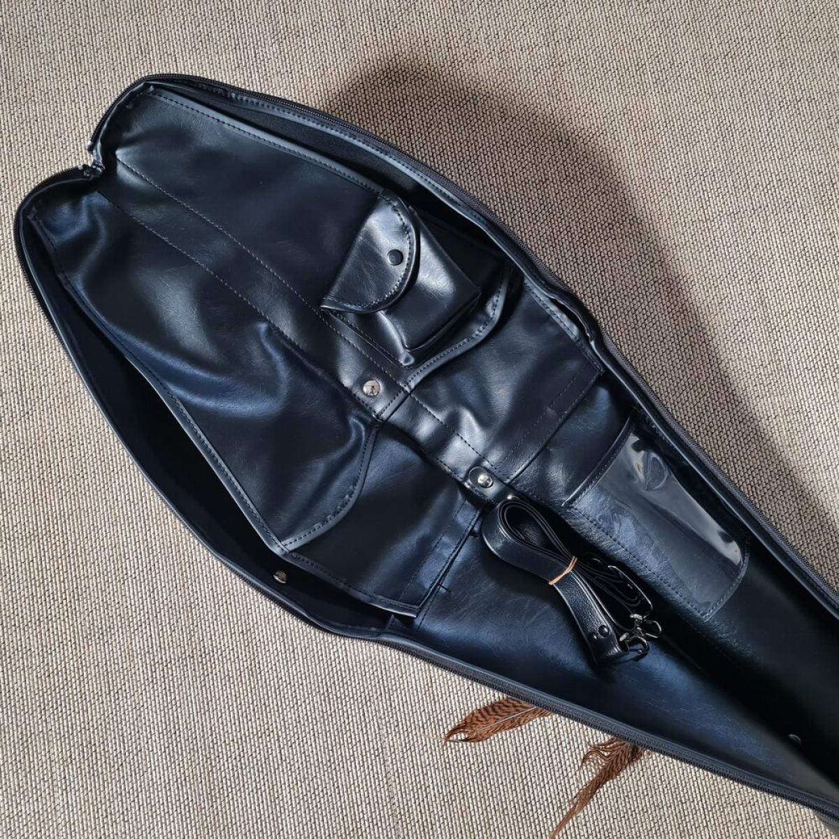 Schwerttasche für 2 Iaito/Katana aus Kunstleder schwarz ➤ www.bokken-shop.de. Passend für Iaito, Jodo, Aikido, Bujinkan. Dein Budo-Fachhändler!